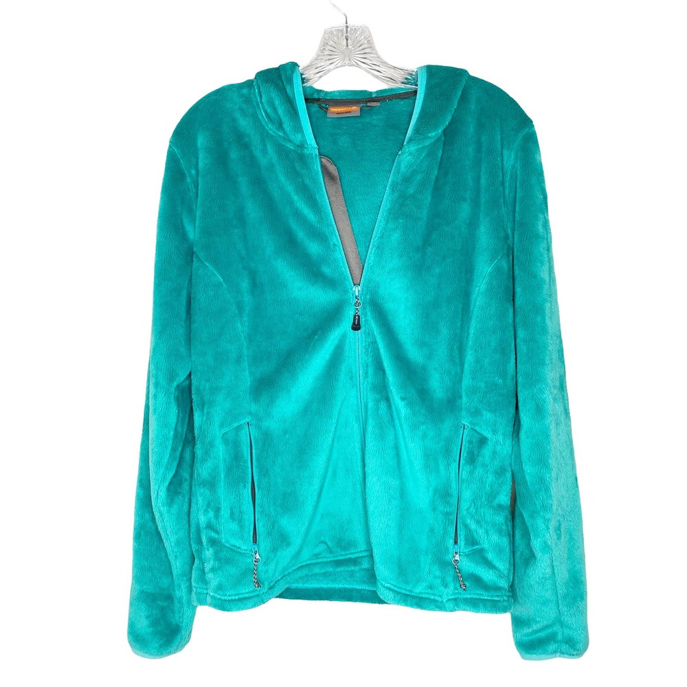 Merrell Blue Zip Up Hooded Fleece Sweater Size L